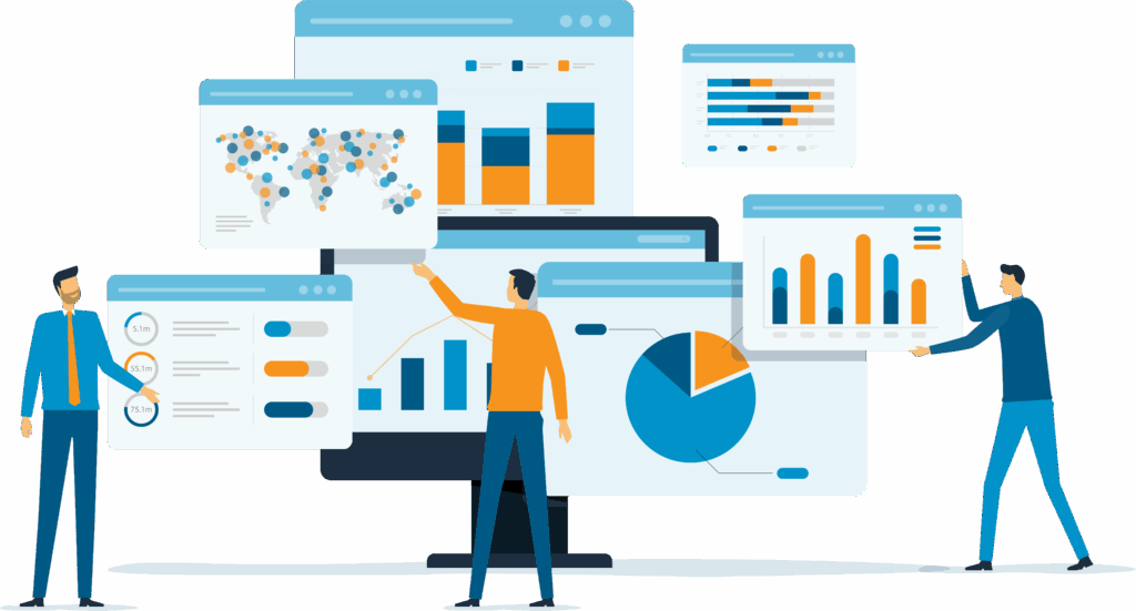 CRM analytics dashboard illustration